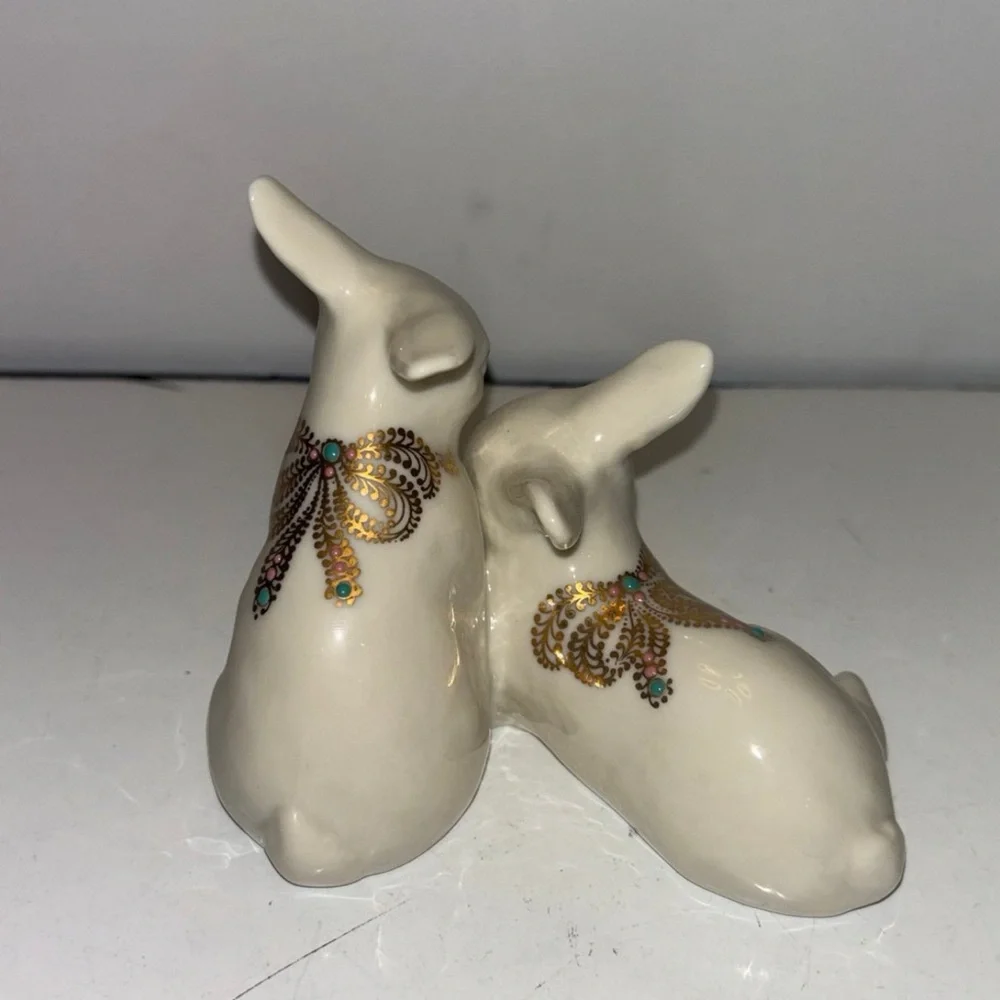 Lenox China Jewels Bunnies Figure